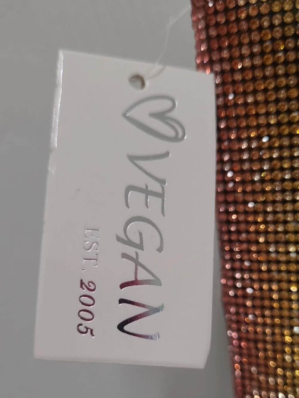Vegan Rainbow Crystal Crossbody Bag